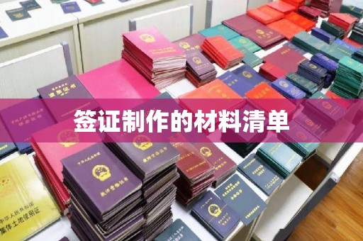 灵山签证制作的材料清单